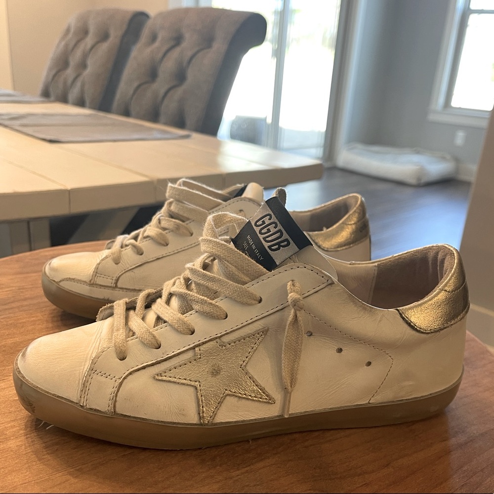 Golden Goose Superstar white /metallic gold